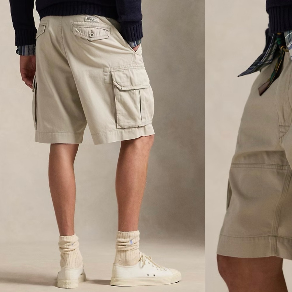 Polo Ralph Lauren 10.5-Inch Gellar Classic Fit Cargo Short in Stone Size 30 - Picture 3 of 11